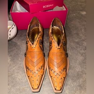 BCBGirls Vintage Western Leather Bootie